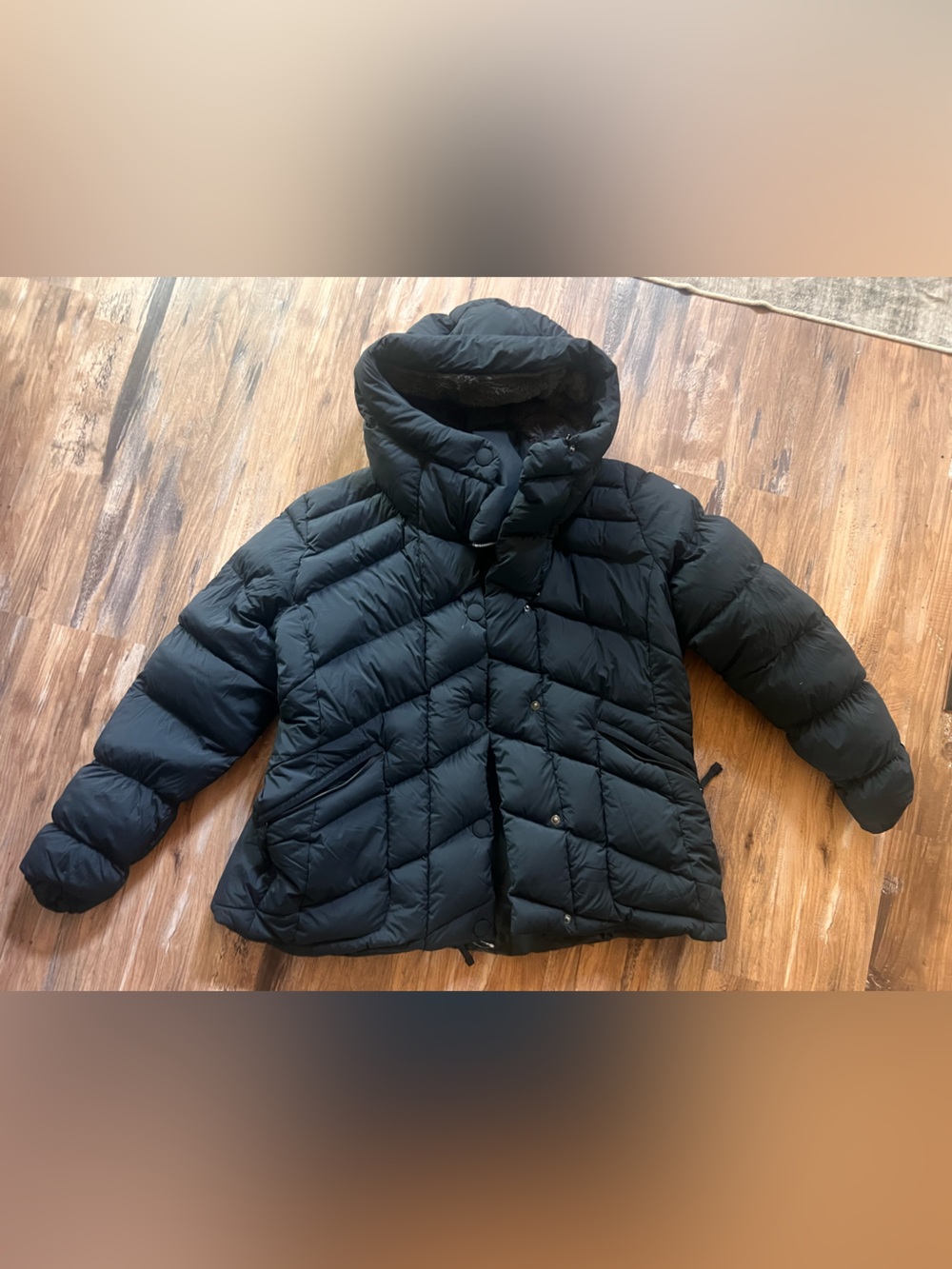 Colombia Black Puffer Coat with Hood, double lined xxl